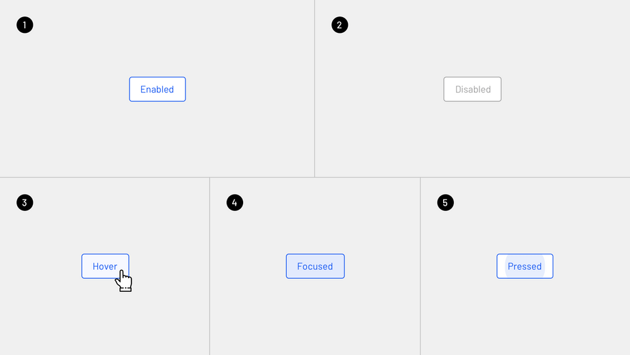 Outlined button states