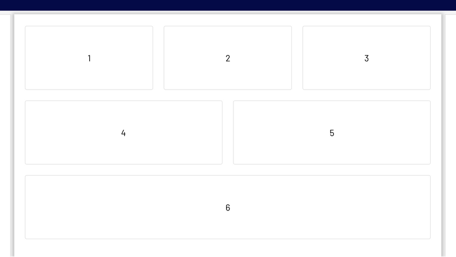 Cards layout